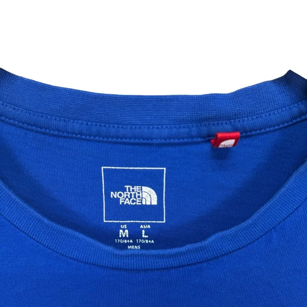 The North Face T-shirt Men's Logo Printed Cotton Blue M L
